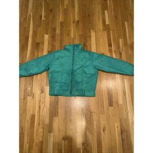 Vintage Ski-Tek Down Puffer Jacket Teal Green 90s Oversized Women's XL